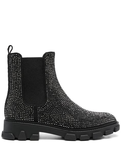 michael kors black embellished flats|Michael Kors black flat boots.